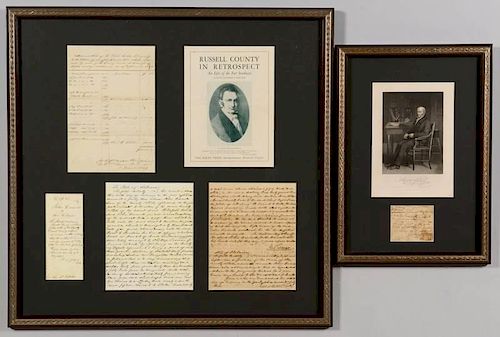 FRAMED LETTER COL. JOHN CROWELL &