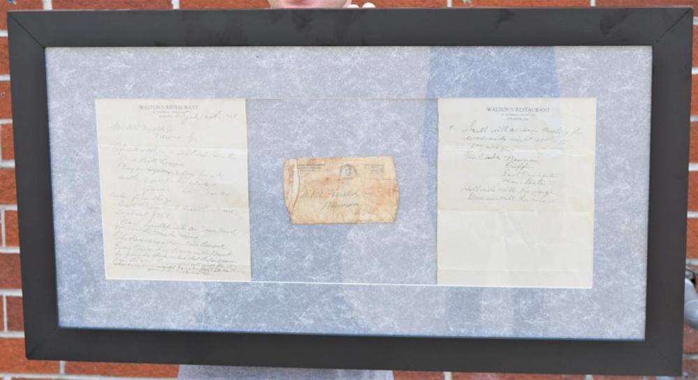 FRAMED LETTER FROM WALTONS