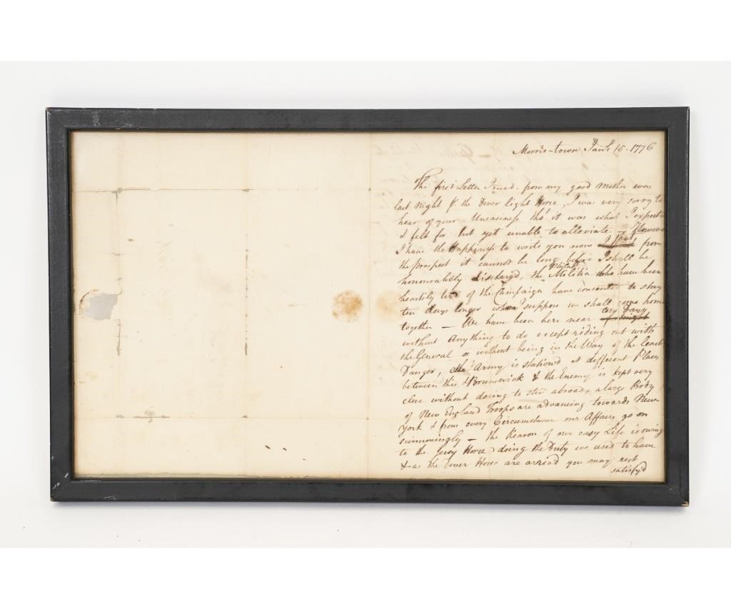 Framed letter written by John