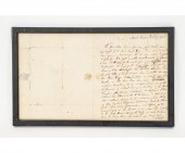 Framed letter written by John