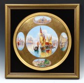 FRAMED LIMOGES CHARGER WITH VE