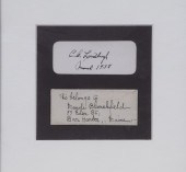 FRAMED LINDBURGH SIGNATURE, 19