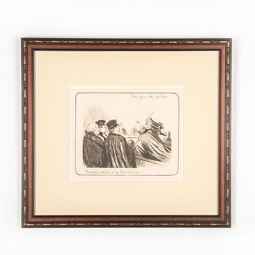 FRAMED LITHOGRAPH PRINT, UNE
