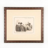 FRAMED LITHOGRAPH PRINT, UNE P