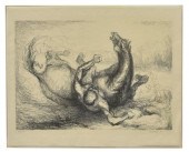 FRAMED LITHOGRAPH, SIGNED MORR