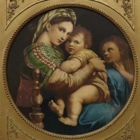 FRAMED MADONNA DELLA SEGGIOLA PRINT