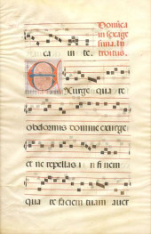 FRAMED MANUSCRIPT ANTIPHONARY