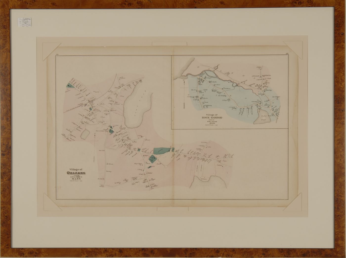 FRAMED MAP FROM A 19TH CENTURY