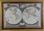 Framed Map of the World Print
