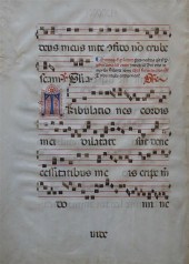 FRAMED MEDIEVAL VELLUM SHEET M