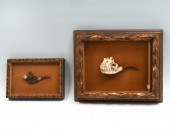 FRAMED MEERSCHAUM PIPE & CHERO