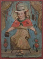 FRAMED MEXICAN RETABLO OF THE