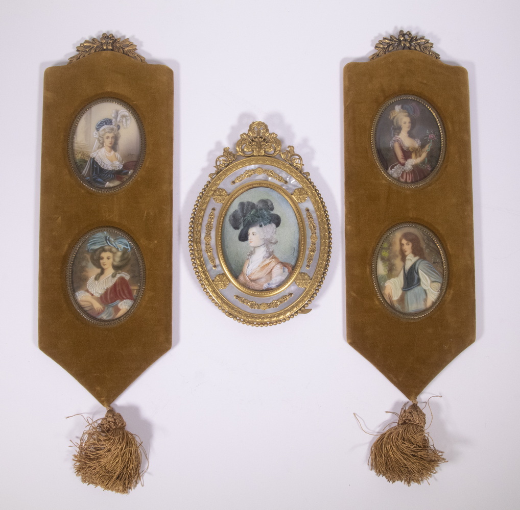 FRAMED MINIATURE PORTRAITS (3)