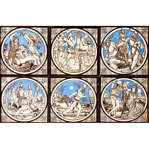FRAMED MINTONS, TENNYSON'S IDYLLS