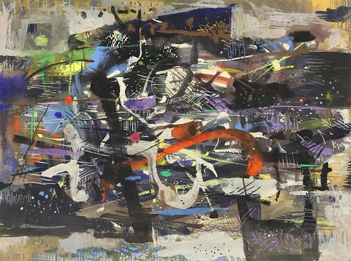 FRAMED MIXED MEDIA ABSTRACT