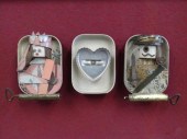 Framed Mixed Metal Sculpture o