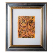 FRAMED MODERNIST OIL PAINTING