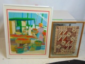 FRAMED MOLA BARK, TAPA CLOTH &