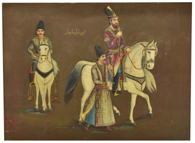FRAMED MUGHAL PAINTING, EMPEROR