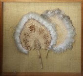 FRAMED NATIVE AMERICAN FANS, 2