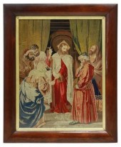 FRAMED NEEDLEPOINT PICTURE JES