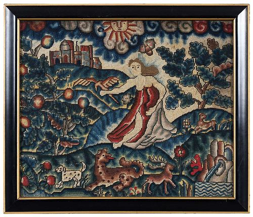 FRAMED NEEDLEWORK, EVE IN THE