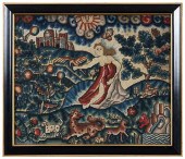 FRAMED NEEDLEWORK, EVE IN THE