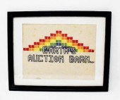 FRAMED NEEDLEWORK "GARTH'S AUC