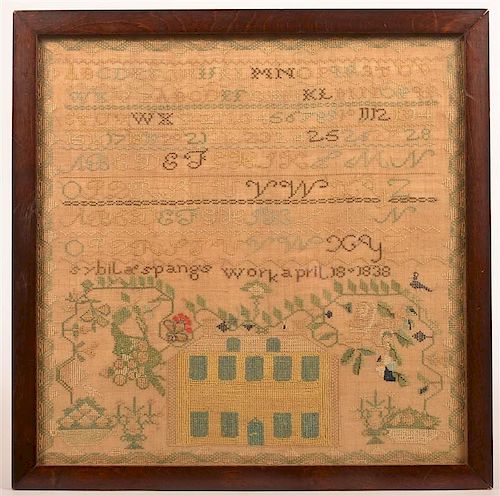 FRAMED NEEDLEWORK SAMPLER