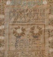 FRAMED NEEDLEWORK SAMPLER, C.