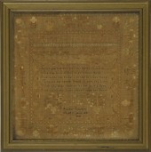 FRAMED NEEDLEWORK SAMPLERAmeri