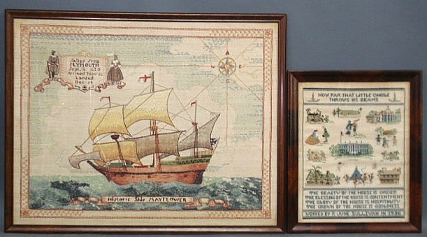 Framed needlework "The Historic