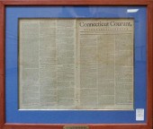 FRAMED NEWSPAPER PAGE 'THE CON