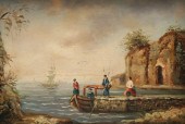 FRAMED O/B COASTAL SCENE PAINT