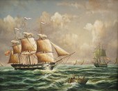 FRAMED O/B PAINTING OF DUTCH C