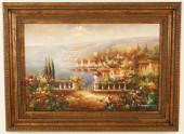 FRAMED O/C MEDITERRANEAN COAST
