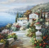 FRAMED O/C MEDITERRANEAN VILLA