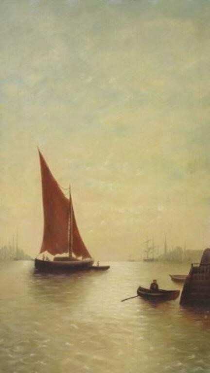 FRAMED OIL ON CANVAS MARITIME