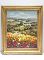 FRAMED OIL ON CANVAS PAINTING: