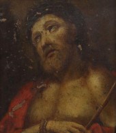 FRAMED OIL ON COPPER RELIGIOUS