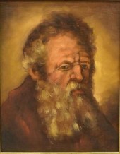 FRAMED OIL ON PANEL PORTRAIT O