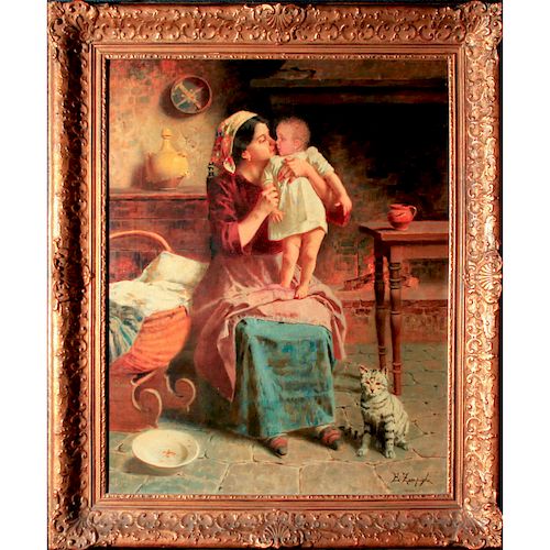 FRAMED OIL PAINTING, IN THE STYLE