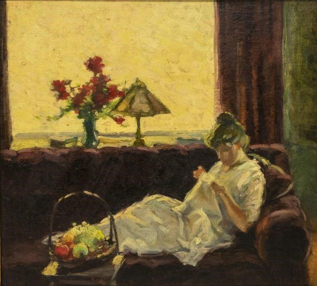 FRAMED OIL PAINTING ON CANVAS,