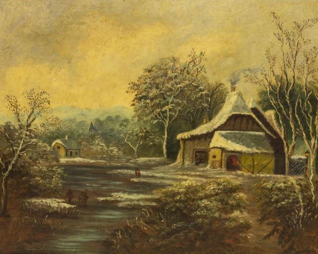 FRAMED OIL PAINTING ON CANVAS,