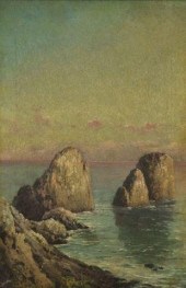 FRAMED OIL PAINTING SEASCAPE W