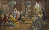 FRAMED OIL PAINTING, THE CONCE