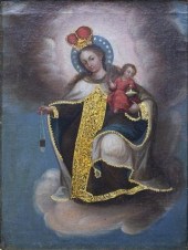 FRAMED OIL PAINTING, VIRGIN MA