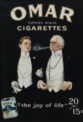 Framed Omar Cigarettes Adverti