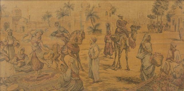 FRAMED ORIENTALIST JACQUARD WOVEN