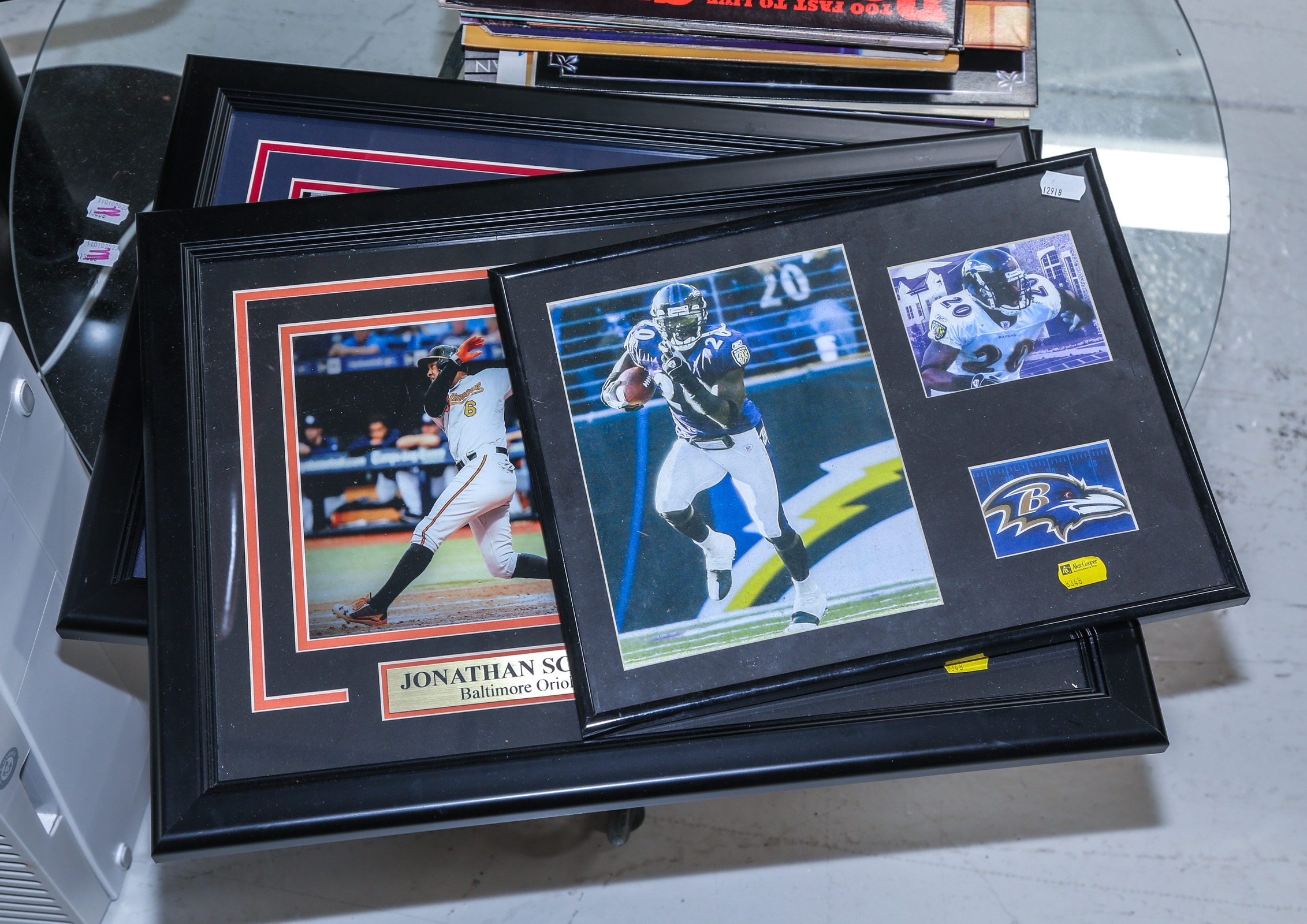 FRAMED ORIOLES & RAVENS MEMORABILIA